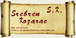 Srebren Kozarac vizit kartica